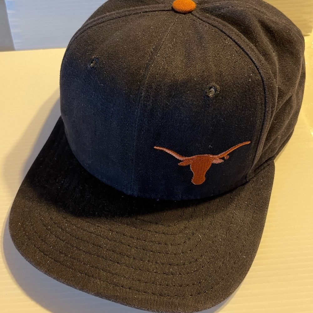 Texas Longhorns New Era Black Cap with Orange Logo EUC